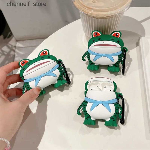 Accessoires pour écouteurs Dessin animé mignon 3D grenouille étui pour AirPods Pro 2 couverture sans fil Bluetooth écouteur couverture pour AirPods 3 étui de protection Y240322