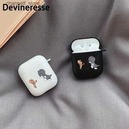 Accesorios para auriculares Estuche protector de dibujos animados lindo ratoncito y gato para Airpods 1/2 Estuche Airpods3 Airpods Pro Generation Tpu Estuche GiftY240322