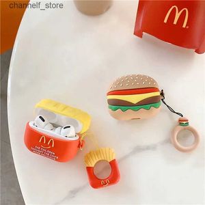 Oortelefoon Accessoires Hamburger Chips Cartoon Schattig voor Airpods 2 Case Siliconen Oortelefoon Beschermhoes voor Airpods Pro Cover Siliconen Zachte CaseY240322