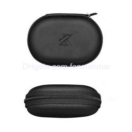 Écouteurs Accessoires Kz Case Pu Cuir Casque Sac De Rangement Titulaire Pochette De Transport Boîte Rigide Pour Casque Drop Delivery Téléphones Cellulaires Dhfil