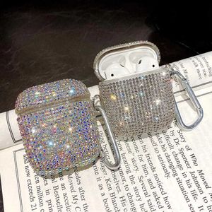 Luxe 3D mignon Bling diamants sans fil Bluetooth écouteurs accessoires étui rigide pour Airpods 2 1 sac de charge de protection Y240322