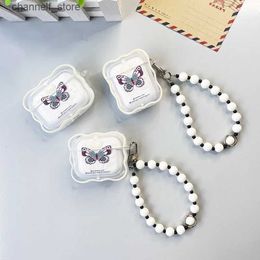 Accessoires pour écouteurs Lune papillon mignon vague étui pour écouteurs pour Airpods Pro 2 couverture mode Silicone casque étuis de charge pour Airpods 3Y240322