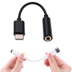 Adaptador de conector para auriculares para auriculares Cable convertidor tipo c a adaptador de conector auxiliar de audio para Samsung Note 8 S8 con bolsa de opp para HTC LG ZZ