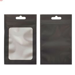 Oortelefoon Plastic Bag Clear Front Mylar Ziplock met vlindergat platte zip lock packag voor telefoon accessoires USB CableHigh Thy