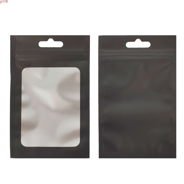 Bolsa de plástico para auriculares, Ziplock frontal transparente Mylar con orificio de mariposa, paquete Ziplock plano para accesorios de teléfono, productos con Cable USB