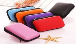 Écouteur de rangement des écouteurs Portables Boîte de poche de pochette Couverture Protector Mini Zipper Hard Headphone Case USB Cable Organisateur WLL5311149336