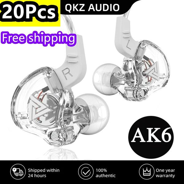 Auriculares 10/20 piezas QKZ AK6 auriculares deportivos HiFi originales para VIP auriculares de música al por mayor con caja de venta al por menor auriculares deportivos con micrófono