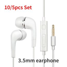 Écouteurs 10/5 pièces ensemble EHS64 3.5mm écouteurs pour Samsung S8 S9 S10 A23 A32 A42 A52S A51 intra-auriculaires filaire 3.5mm casques pour téléphone Huawei Xiaomi