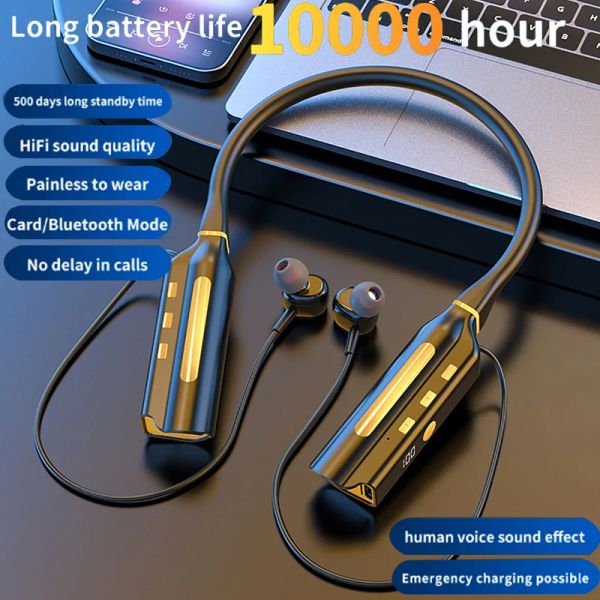 Écouteurs 10000mAH 10000HORS LA LA LA LA LA LECTURE SELLES sans fil Écouteurs Bluetooth Sports magnétiques Running Headset Band Colon