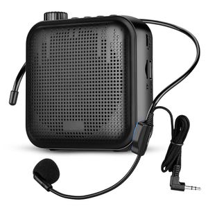 Écouteurs 12w Amplificateur de voix Portable Mini avec amplification de son Musique jouant un microphone filaire Casque Ceinture pour réunion en classe
