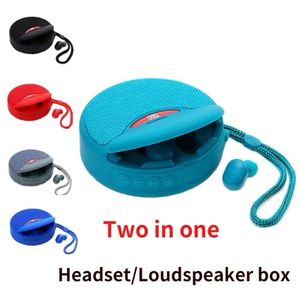 Écouteurs 2 en 1 Bluetooth en haut-parleur Écoute sans fil casque extérieur box extérieure sport stéréo casque en intérieur avec microphone pour iPhone S