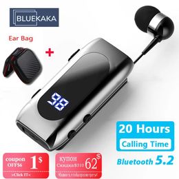 Auriculares 2022 K55 Auriculares Bluetooth 5.2 con un clip inalámbrico de alambre en la llamada a los auriculares Recuerde la vibración auriculares auriculares