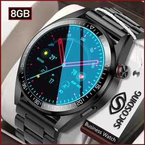 Oortelefoon 2022 Nieuwe 8G Geheugen 454*454 AMOLED Scherm Smart Horloge Altijd Bluetooth Oproep Lokale Muziek smartwatch Voor Mannen TWS Oortelefoon