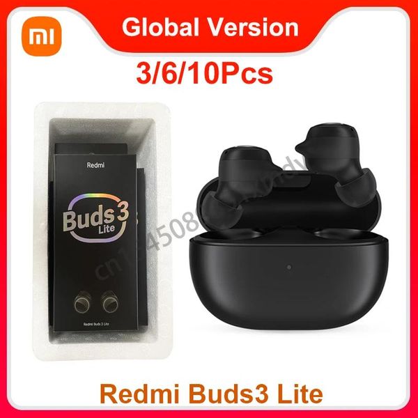 Kopfhörer 3/6/10 Stück Xiaomi Redmi Buds 3 Lite TWS Bluetooth 5.2 Kopfhörer IP54 Mi Ture Wireless Earbuds Youth Edition Sport Headset