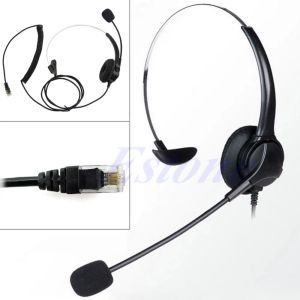 Auriculares 4pin RJ11 Monaural Camioned Call Center Teléfono Auriculares Auriculares Bk Aurictos de alta calidad