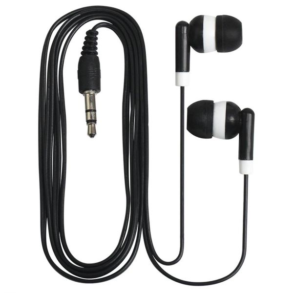 Auriculares 500 Uds., auriculares intrauditivos desechables más baratos de 3,5 MM, auriculares con cable, auriculares para autobús, tren, avión, museo, teatro, regalo escolar, empresa