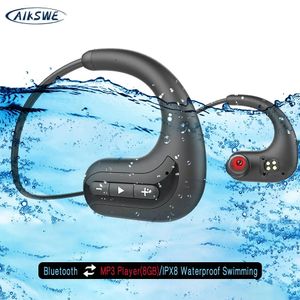 Auriculares Aikswe Auriculares inalámbricos Auriculares Bluetooth 8 GB Ipx8 Reproductor de música Mp3 a Prueba de Agua Natación Buceo Auriculares Deportivos para Huawei