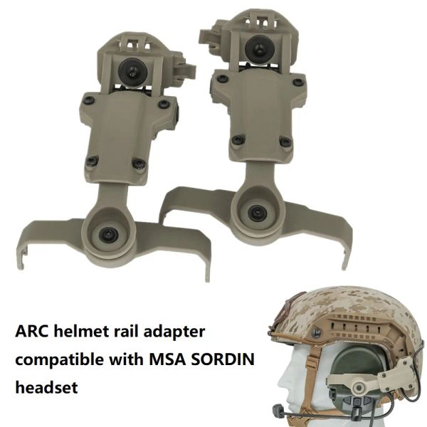Écouteurs Airsoft Headset Arc Casque Rail Adaptateur pour MSA Sordin tactical Headphone Protection Protection Protective Earmuff Shooting Heading