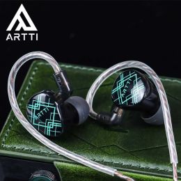 Oortelefoons artti r2 hifi oortelefoon 10 mm beryllium diafragma dynamische driver ineermonitor oortelefoon met 0,78 2 -pins connectoren kabelbuien