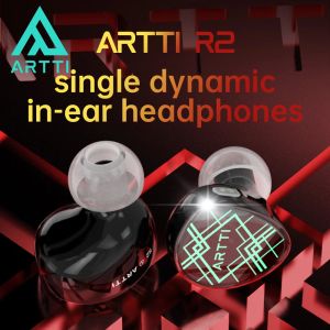 Oortelefoons artti r2 hifi iems in oor bedrade oortelefoons 3D -printhars OFC+SPC hybride kabel 10 mm dynamische 24db passieve ruisreductie
