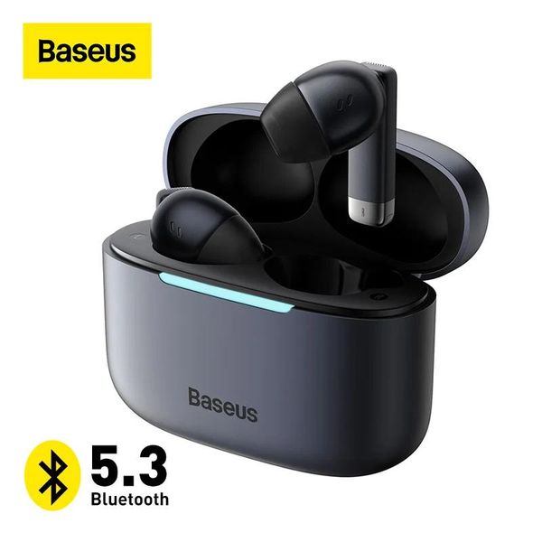Auriculares Baseus E9 TWS Bluetooth 5.3 Auriculares Auriculares inalámbricos 4mic HD llamando a 30 horas de duración de la batería Carga inalámbrica