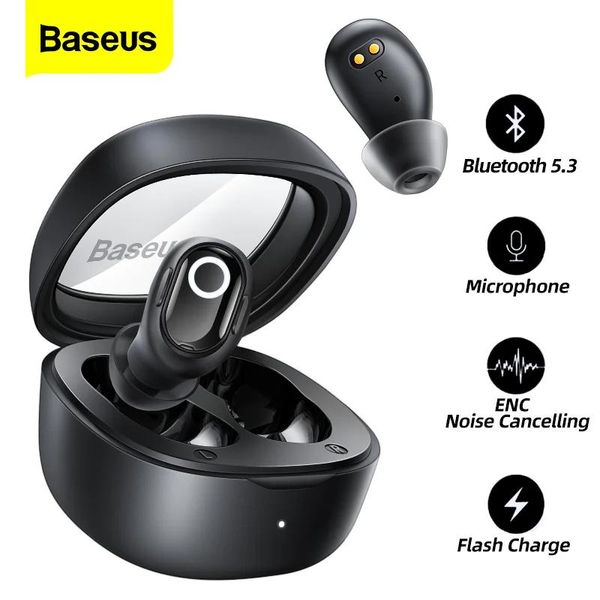 Auriculares Baseus Wm02 Tws auriculares inalámbricos Bluetooth 5,3 auriculares inalámbricos verdaderos para Iphone 13 Pro Max auriculares manos libres