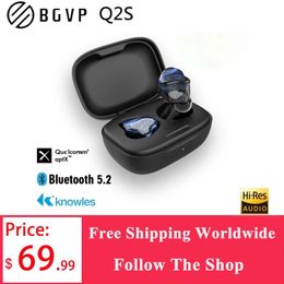 Écouteurs BGVP Q2S technologie hybride TWS 5.2 HIFI casque Bluetooth sans fil sport binaural dans l'oreille écouteurs de jeu écouteurs avec micro