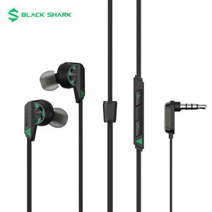 Auriculares Black Shark Auriculares de 3,5 mm 2 Inear con Cable con micrófono Diseño de Codo de Graves Profundos para Juegos Cable antienredos para Android Xiaomi