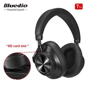 Oortelefoon Bluedio T7+ Bluetooth-hoofdtelefoon Actieve ruisonderdrukkende draadloze headset Anc Sport-oortelefoon voor telefoons Ondersteuning SD-kaartsleuven