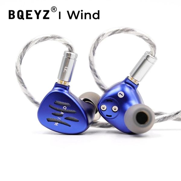 Auriculares BQEYZ WIND Inear auriculares serie meteorológica Monitor con cable auriculares bobina conducción ósea controlador dinámico de 12mm conector 2,5/3,5/4,4 MM