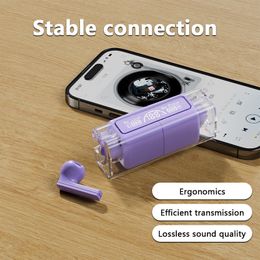 écouteurs BT5.0 Oreillette Bluetooth Affichage numérique Business Macaron Blue Tooth Casque Stéréo TWS Écouteurs sans fil Écouteurs de course Son de basse Écouteurs de jeu