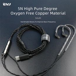 Auricolari CVJV6 TYPEC HD DAC Lossless Ad Alta Fedeltà Aggiornamento Cavo Auricolare Aptx Trasmissione Cavo Auricolare Accessori Per TRN KZ