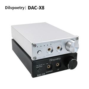 Écouteurs DipoetryDacx8 Bluetooth USB DAC casque CM6642 + CS8416 + CS4398 + TPA6120 + OPA2134 + OP275 + QCC3008 Amplificateur de casque de bureau de bureau