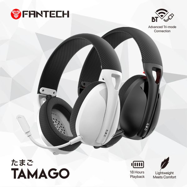 Écouteurs FantEch WHG01 Tamago Gaming Headphones WiredWire Wiredless Bluetooth Headset 7.1 surround Sound Elecphons avec micro PS5 PC