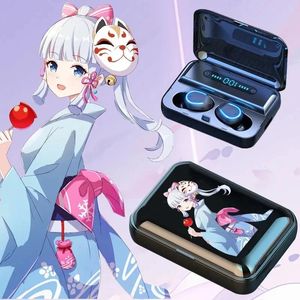 Genshin Impact Écouteurs Bluetooth ZhongLi Xiao Klee Venti Keqing Barbara Mona Razor Cosplay pour écouteurs sans fil Android 5.0 HD