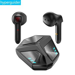 Écouteurs hyperguider TWS casque de jeu sans fil écouteurs avec Microphone Bluetooth écouteur faible latence Assistant vocal télécommande