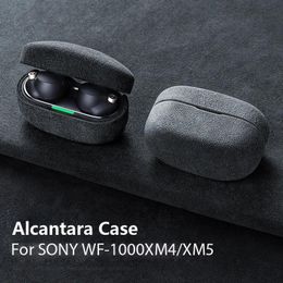 Oortelefoon Italiaanse Alcantara Case voor Sony Wf1000xm4 Lederen Handgemaakte Wf 1000xm5 Case Wf 1000xm4 Cover Bluetooth Oortelefoon Case