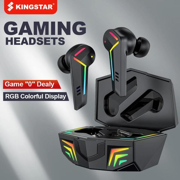 Écouteurs KINGSTAR TWS écouteurs de jeu casque sans fil casque Bluetooth 50 ms écouteurs de sport intra-auriculaires à faible latence pour Android iOS
