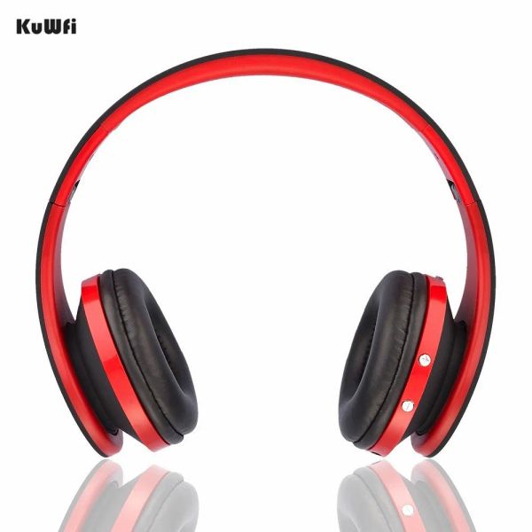 Écouteurs kuwfi colorés de tête de casque Bluetooth set stéréo audio écouteur Bluetooth casque Bluetooth écouteur pour la musique de téléphone mobile