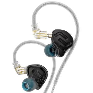 Écouteurs KZ ZNA dans l'oreille écouteurs filaires 12MM double cavité magnétique dynamique HiFi basse moniteur casque Sport jeu casque écouteurs