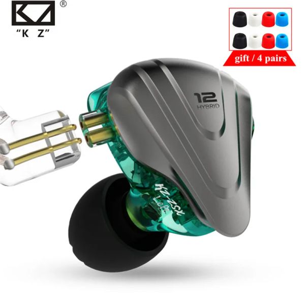 Auriculares Kz Zsx 5ba 1dd unidad híbrida auriculares Inear Hifi Metal música deporte auriculares Kz Zax Asx Asf Zs10 Pro As16 C12 Ca16 Vx V90 Ns9