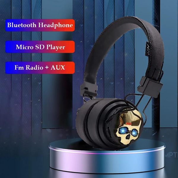 Auriculares Led Skull Mini Auriculares inalámbricos Auriculares Bluetooth para juegos ajustables X7 Auriculares deportivos Bluetooth Envío gratis Soporte para tarjeta Tf