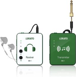 Écouteurs LEKATO Système IEM sans fil avec émetteur-récepteur Système de surveillance intra-auriculaire sans fil 2,4 GHz automatique pour Studio Live (MS1G)