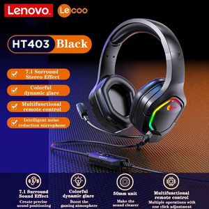 Auriculares Lenovo Lecoo HT403 auriculares con cable para juegos auriculares OverEar con cancelación de ruido para teléfono móvil Pc ordenador Ps4 Ps5