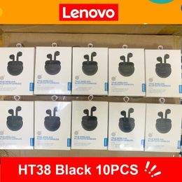 Écouteurs Lenovo Original HT38 10pcs Bluetooth TWS Ecouteeless Headphones Imperproof Sport Headsets Touch Control Earbuds avec micro
