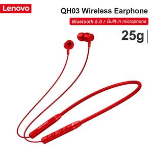 Auriculares Lenovo QE03 BT5.0 Auriculares inalámbricos Banda para el cuello Auriculares deportivos Auriculares internos para colgar en el cuello Succión magnética con micrófono