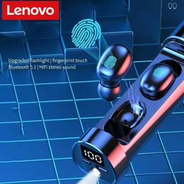 Kopfhörer Lenovo Sport-Ohrhörer TWS Touch Control LED-Anzeige Drahtlose Bluetooth-kompatible Kopfhörer mit Mikrofon In-Ear-Headsets