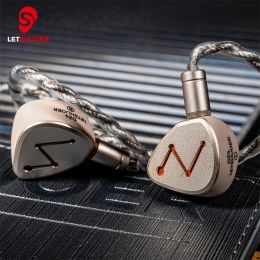 Auriculares LETSHUOER DZ4 3DD + 1PR con cable, los mejores auriculares intrauditivos IEM de alta fidelidad, radiador pasivo único EDC, controladores dinámicos triples, auriculares con Monitor