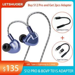 Oortelefoon Letshuoer S12 Pro BGVP T01S Bedrade monitor Beste in-ear IEMs HIFI-oortelefoon voor iPhone Huawei Kwaliteit Bas Magnetische Planar Driver