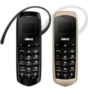 Oortelefoons longcz J8 ontgrendel mini mobiele telefoon Bluetooth -dialer oortelefoon 0,66 inch enkele simkaart mp3 sms lage straling mobiele telefoons lage straling